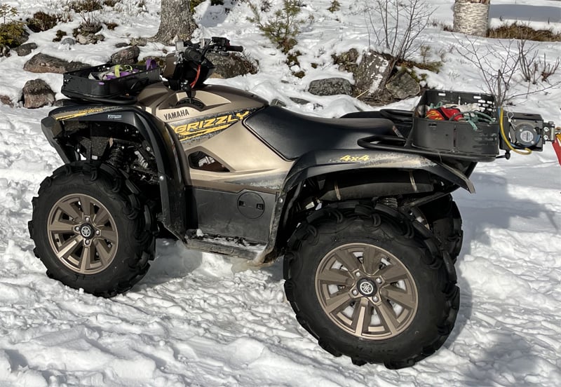 Fyrhjuling Yamaha YFM 700 Grizzly EPS stulen mellan Sälen och Särna