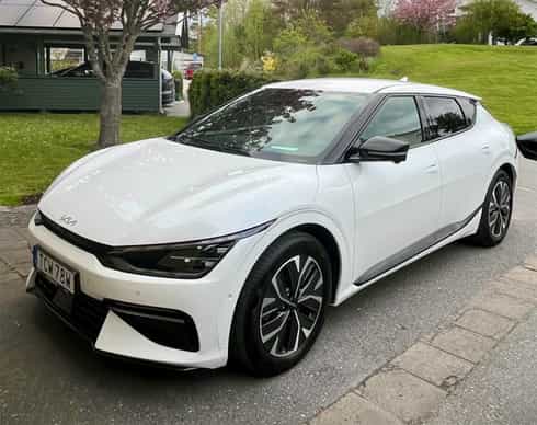 Vit KIA EV6 stulen i Mölnlycke, Göteborg